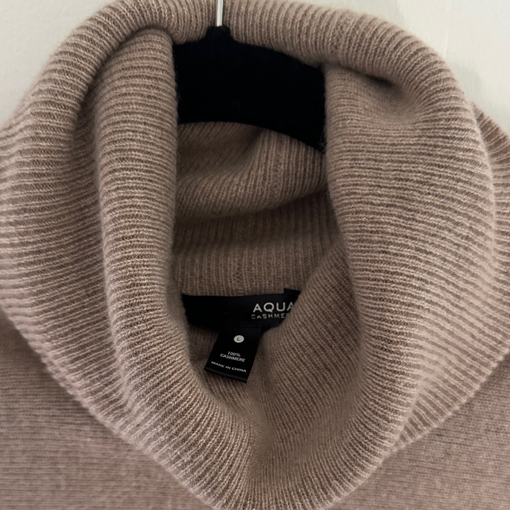 Aqua Taupe Cowl Neck Sweater - Picture 2 of 3